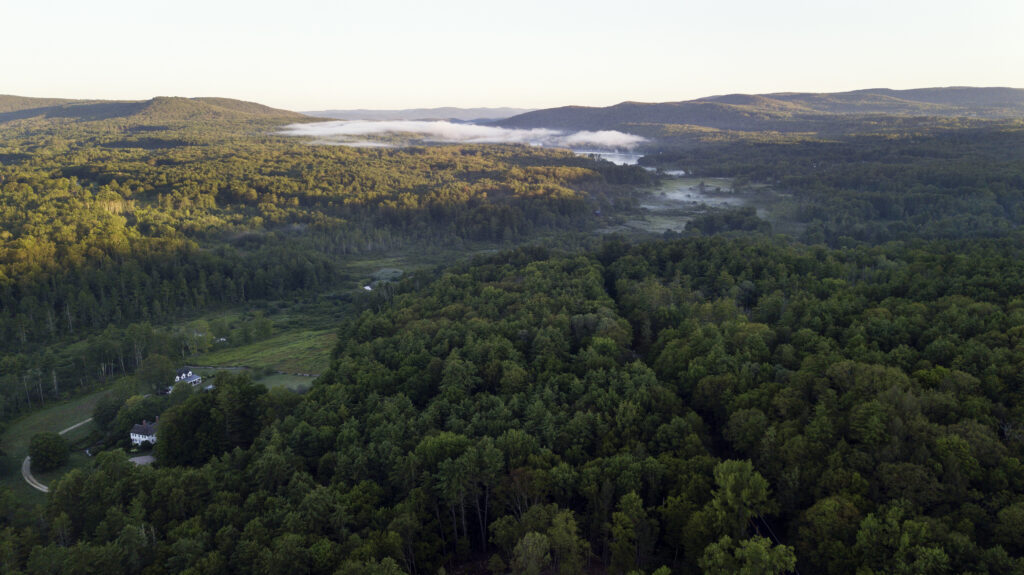 where to stay in the berkshires, ma - aerial photo new marlborough