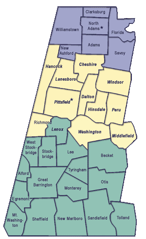 map of the berkshires
